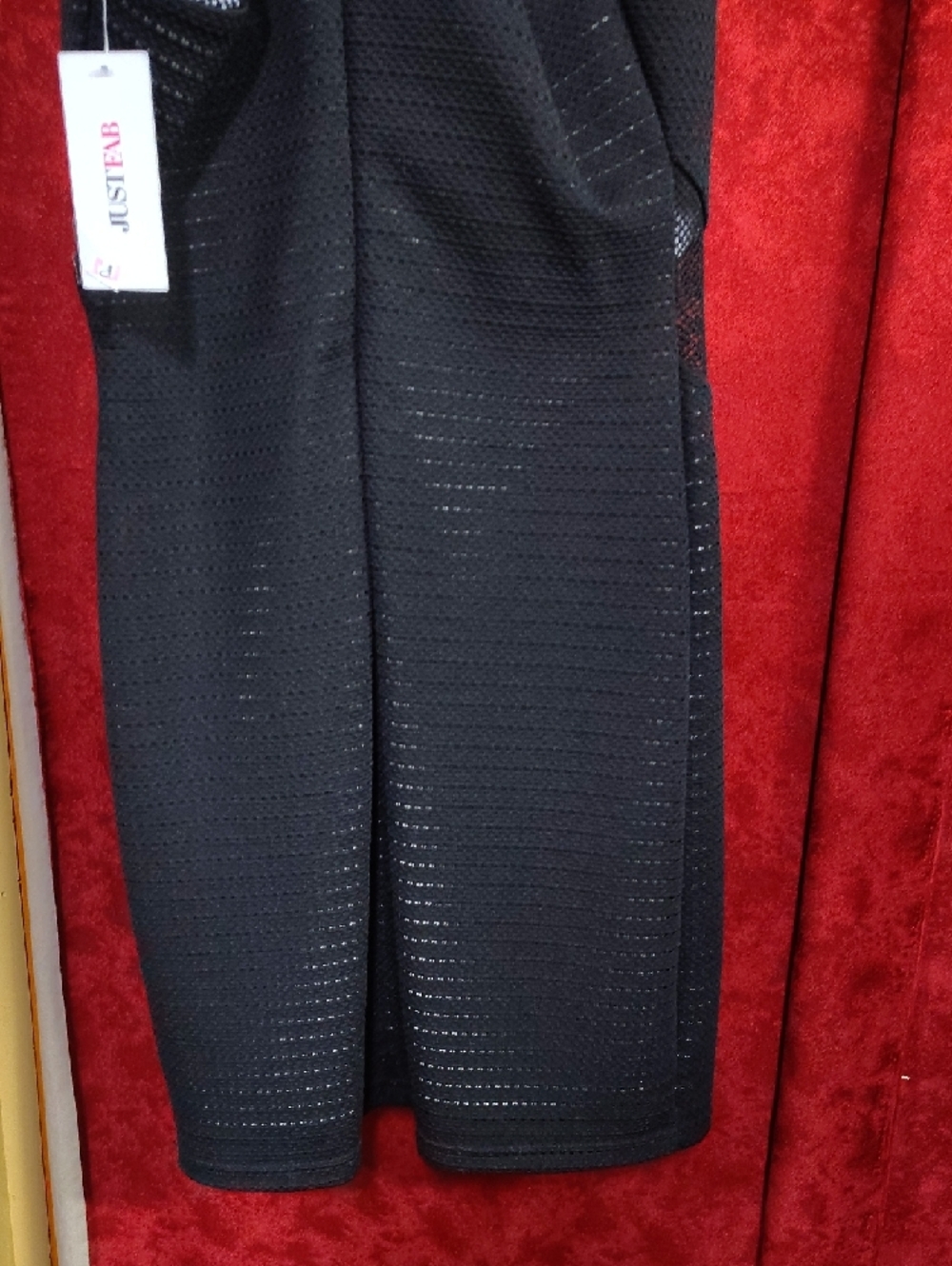 JustFab Black Mesh-Inset Racerback Prom Dress - Picture 4 of 4